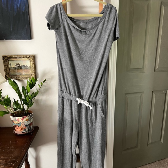Shein Off Shoulder Drawstring Jogger Jumpsuit | Size Large | Athleisure Romper